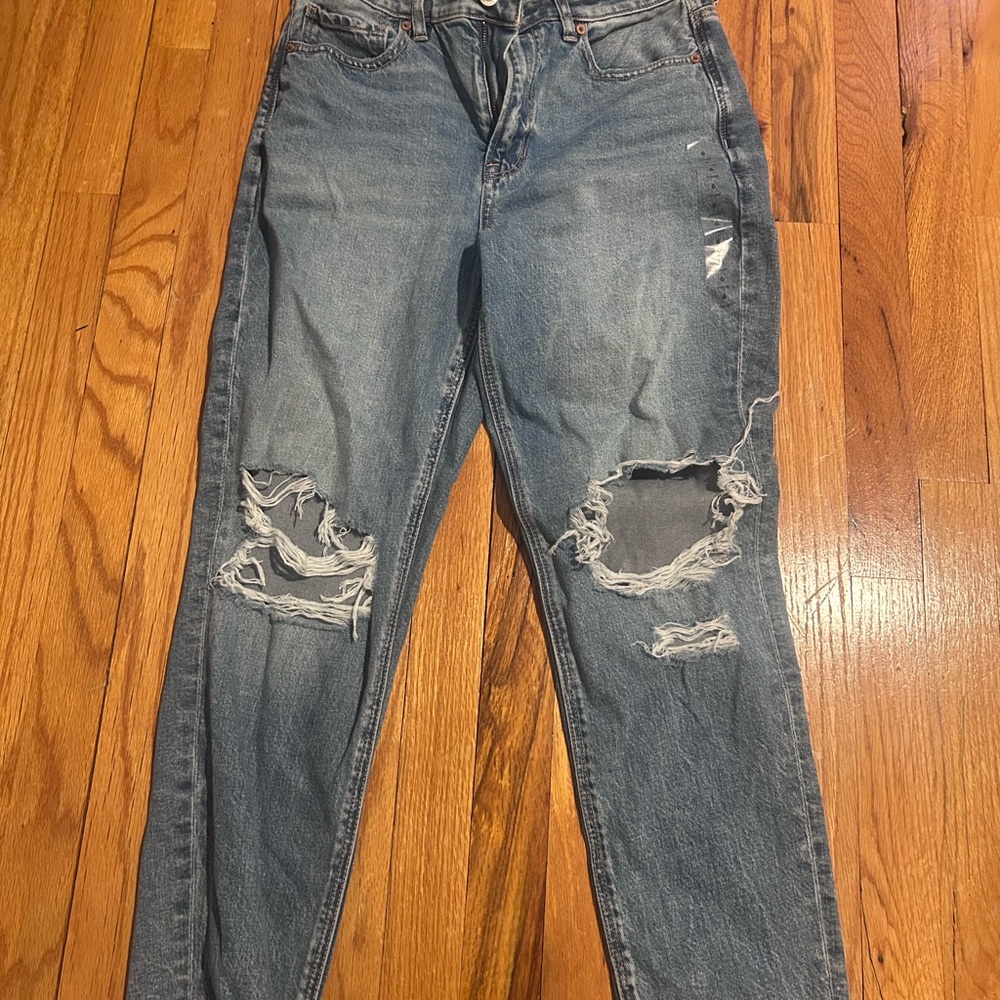 NWT American Eagle Outfitters Blue Distressed Boyfriend Jeans